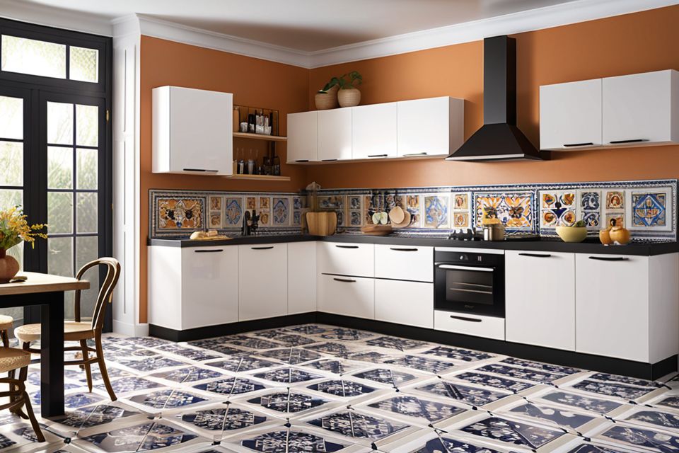 Cozinha modulada com porcelanato artesanal