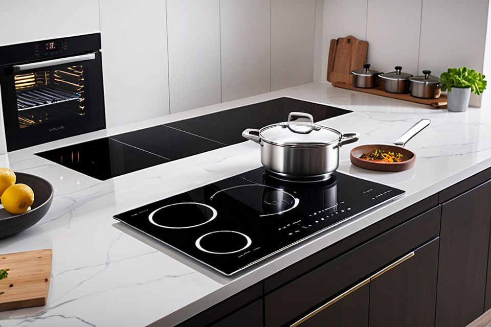 Cozinha planejada com cooktop de indução