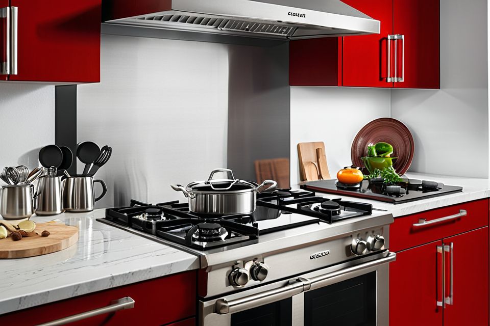 Cozinha planejada com cooktop de aço inox