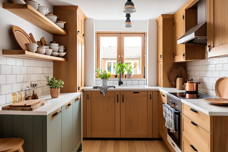 Cozinha pequena planejada com móveis modulares